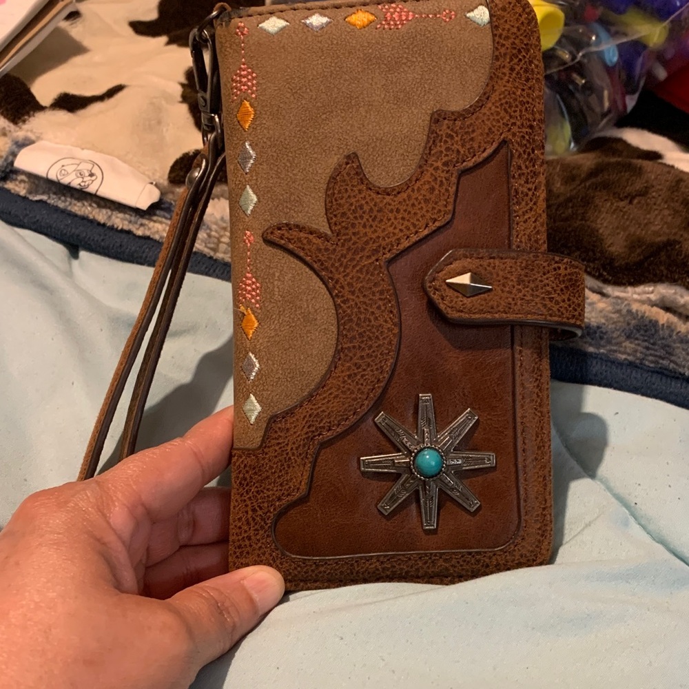 Coldwater Creek Brown and Tan Wallet